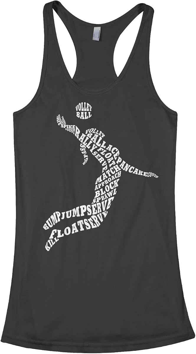 Camiseta sin mangas con espalda cruzada tipografía de jugadora de voleibol para mujer