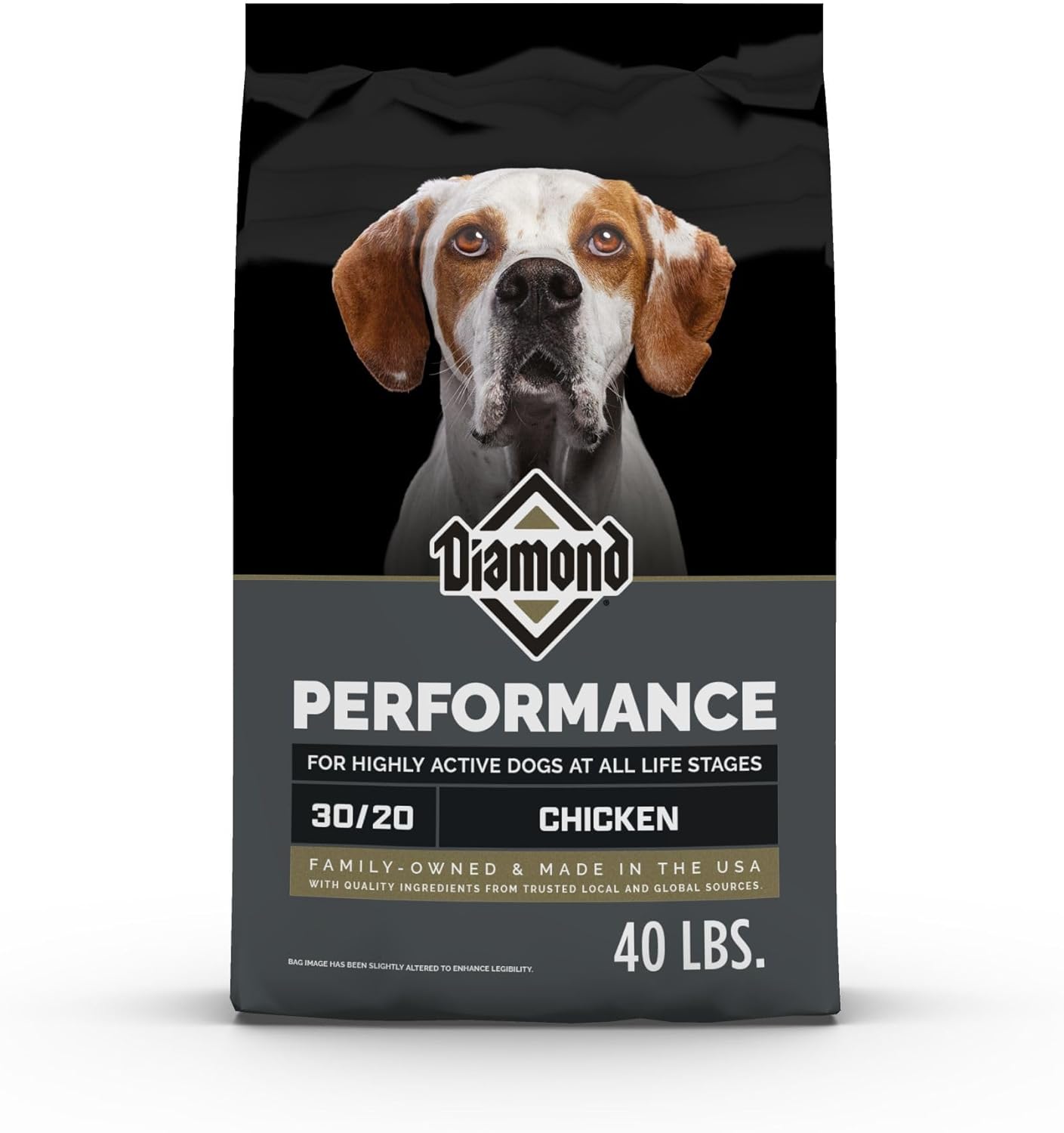 Diamond Performance All Life Stages Dry Dog Food 30/20 for Highly Active, Hard Working & Athletic Dogs 40lb Bag