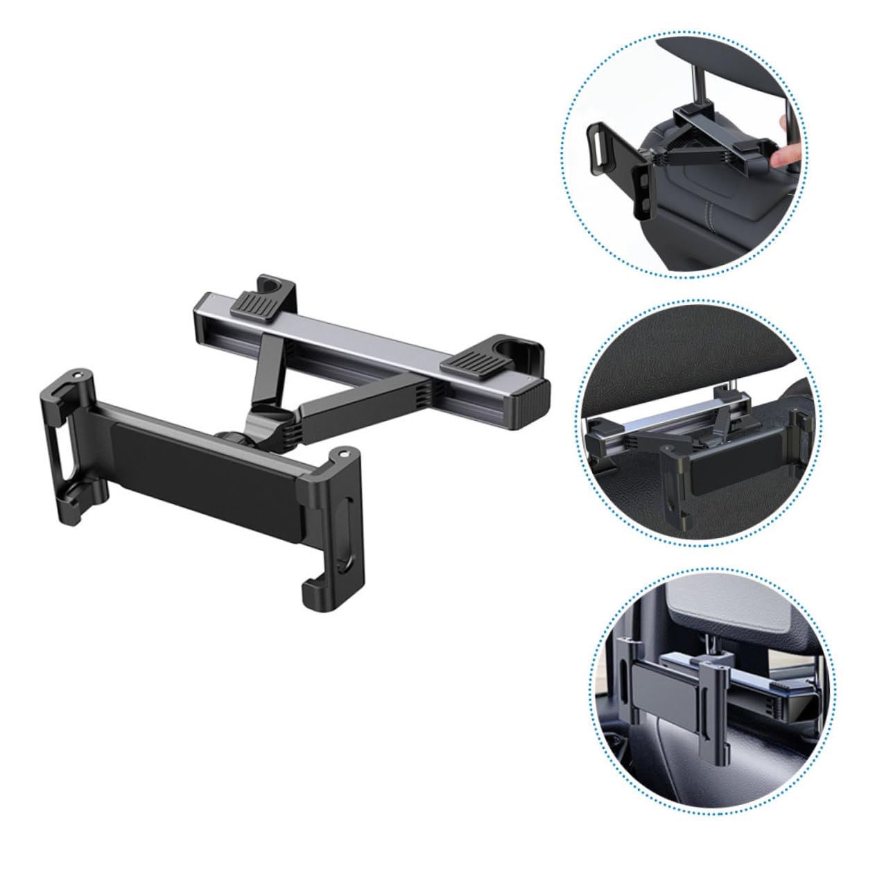 UKCOCO 5pièces Support De Tablette Ajustable pour Siège Auto Support De Téléphone pour Têtière Arrière Cradle pour Tablette Compatible avec Divers Modèles De Véhicules