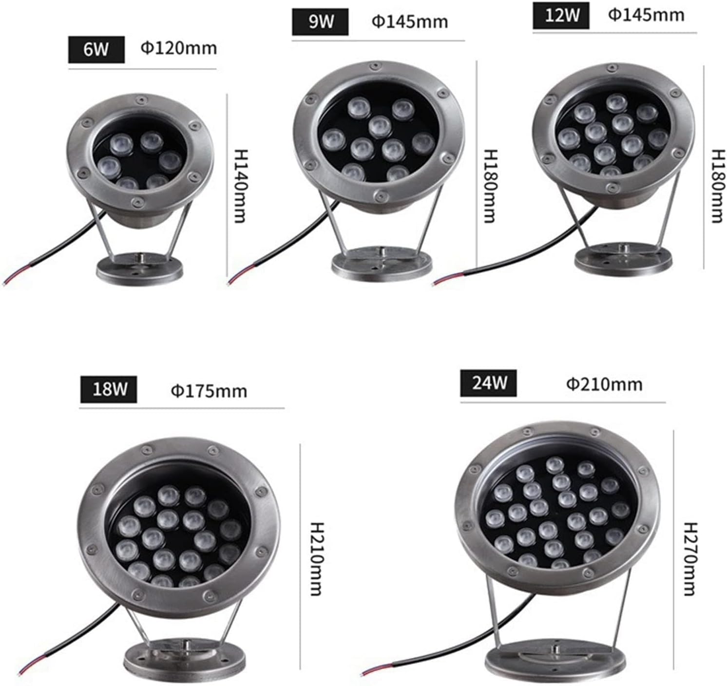 Underwater Pond Lights Submersible Lights Pond Lighting Swimming(White Light 12
