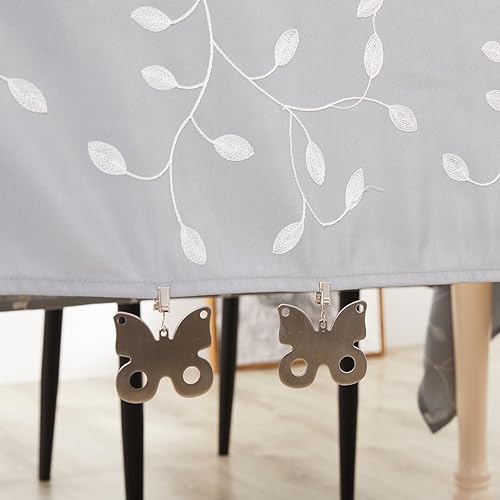 Miniatura 2 de Clips con peso para cortinas de exterior, impermeables, de acero inoxidable pesado, paquete de 6, ideal para mesa de bufé, fiestas, cenas de