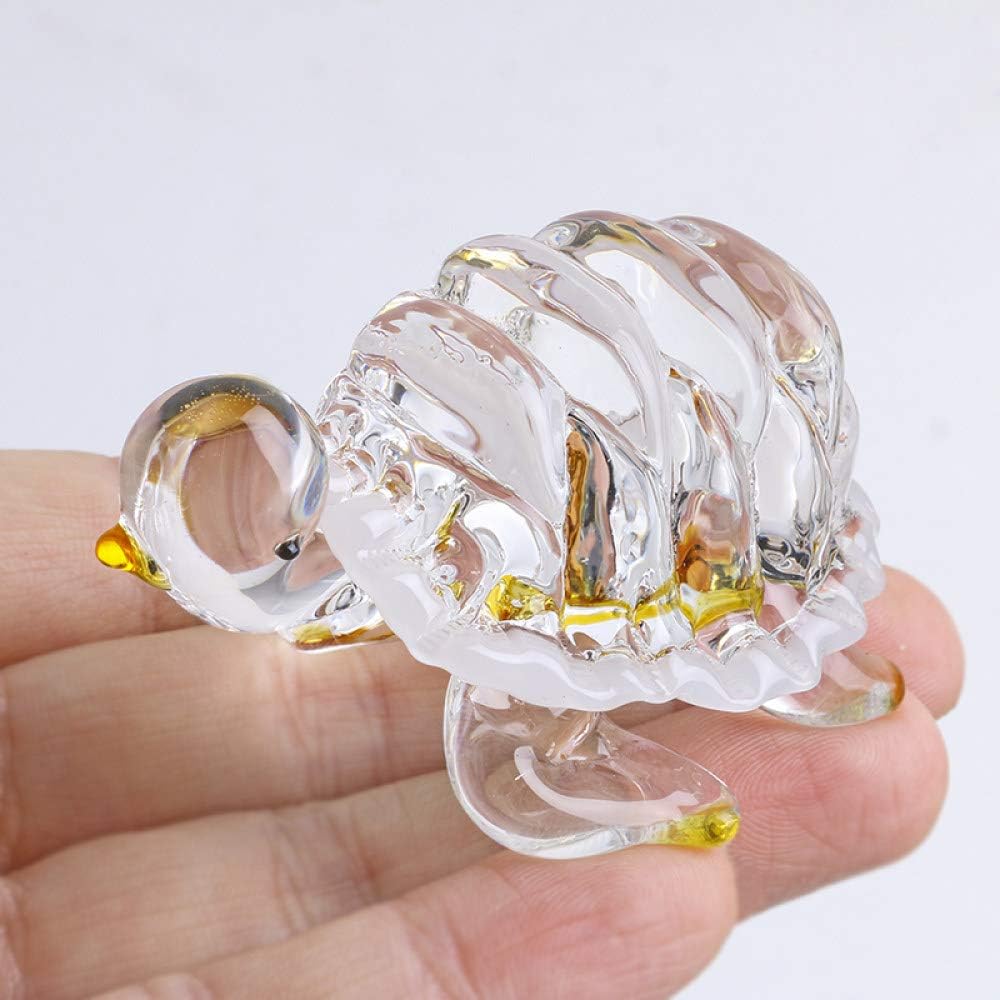 ガラスシータートルクリスタル アートの装飾ガラスかわいい動物文鎮コレクタブルオーナメント、クリア