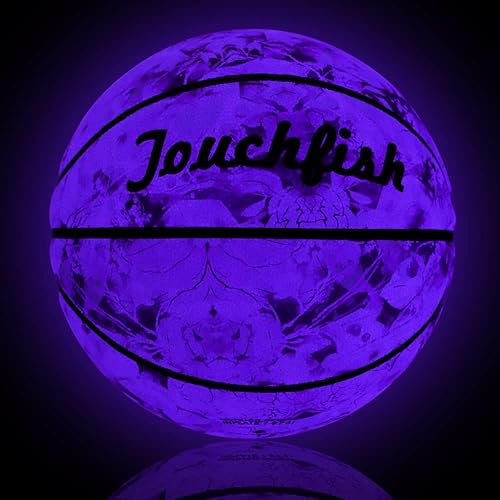 Basketball Glow in The Dark, Luminous Glowing Leather Basketball, Green Light up Basketball Gift for Kids, Men, Women Indoor-Outdoor Night Basketball