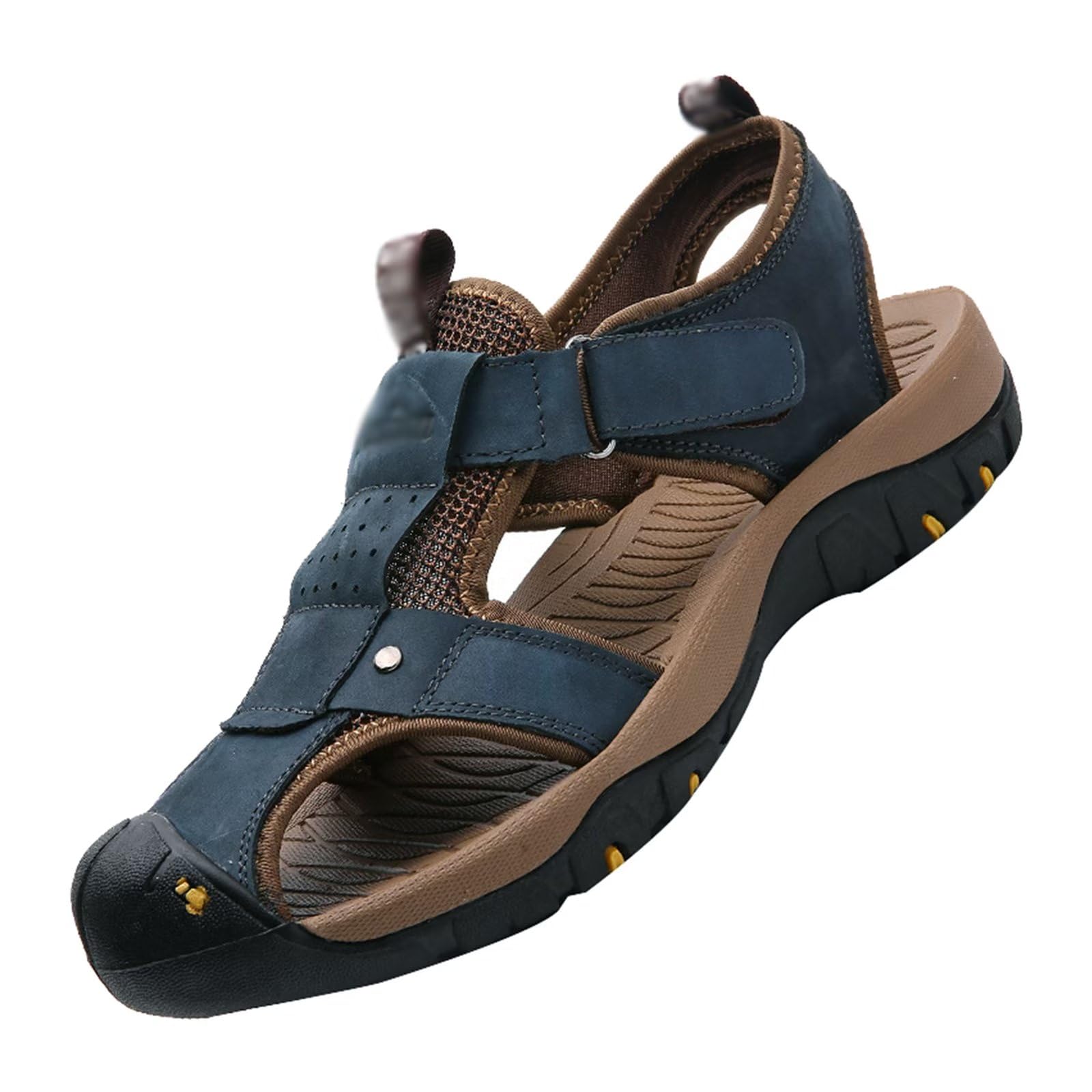 Sandali Estivi Uomo Esterni Pelle Sandali Sportivi Traspirante da Trekking Passeggiata Casual