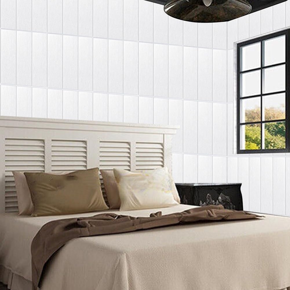 Pared 3D Espuma para xpe para suave 35cm Pared 3D Espuma para(White 35 * 35cm)