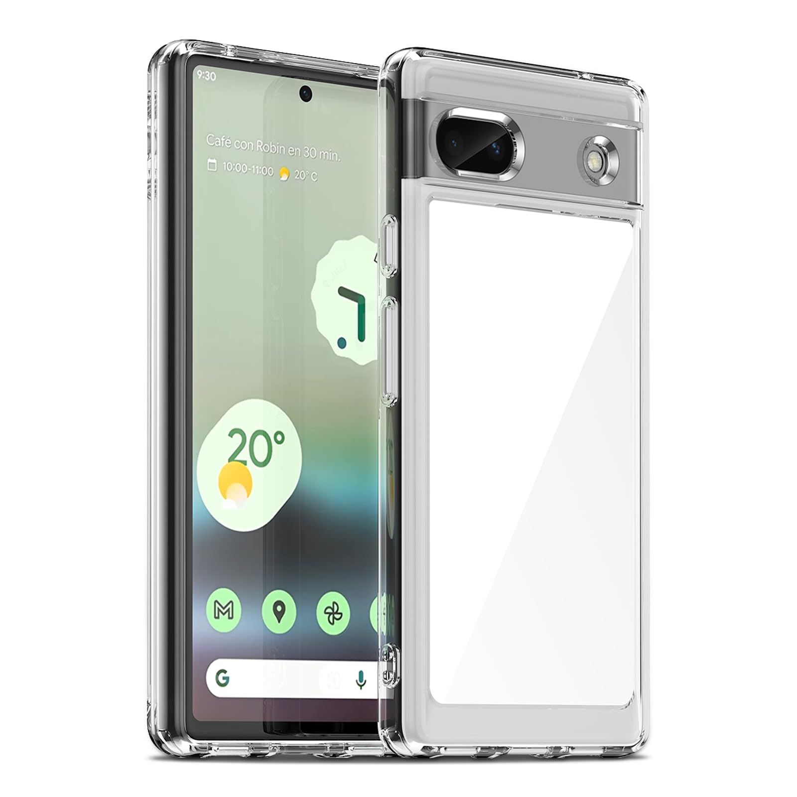 Liisooka Case for Google Pixel 6a, Military Grade Drop Protection Phone Case, Yellowing Resistant, Anti-Scratch Hard PC Back, Shockproof Hard