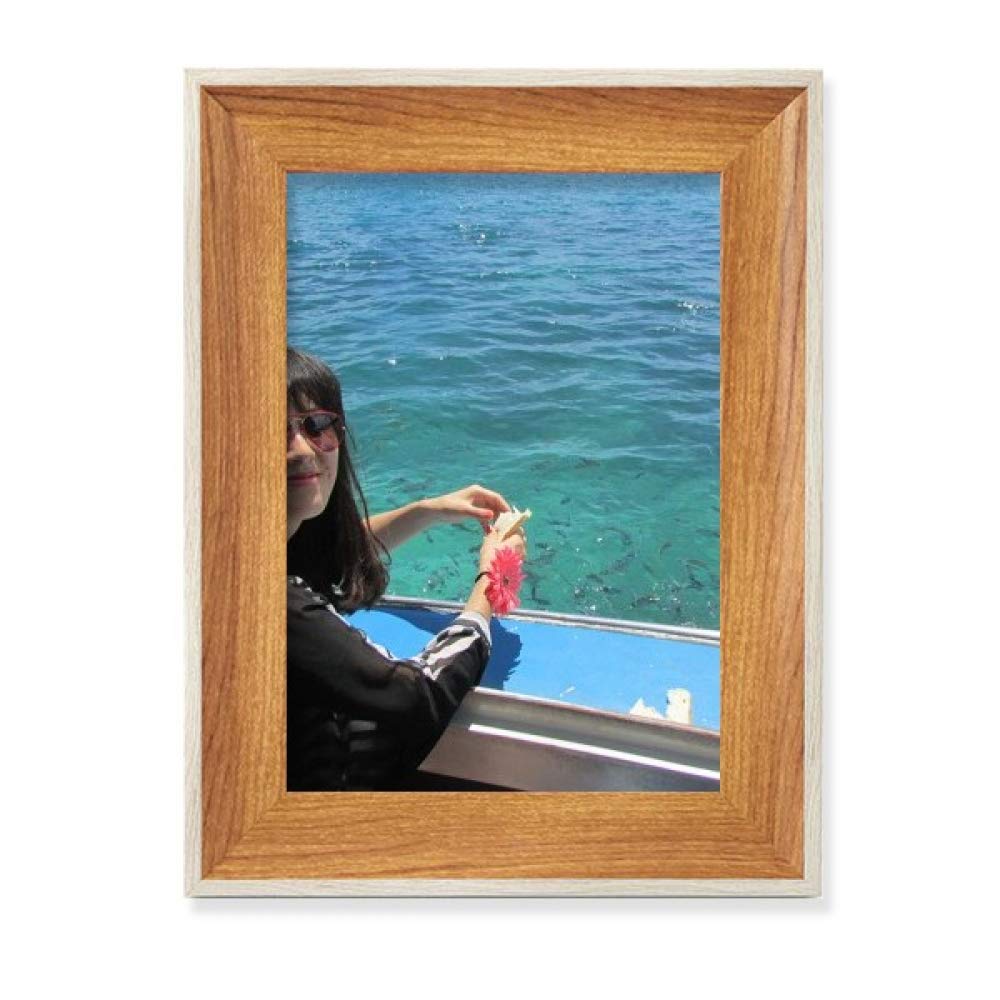 Cadre de photo en bois de bureau contre d&eacute;coration terne