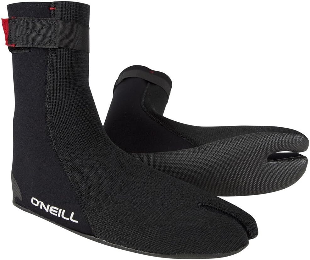 O'Neill Ninja 3mm Split Toe Neoprene Boot, Textured Rubber Sole for Surfing, Paddleboarding, Snorkeling, and Any Water Activities