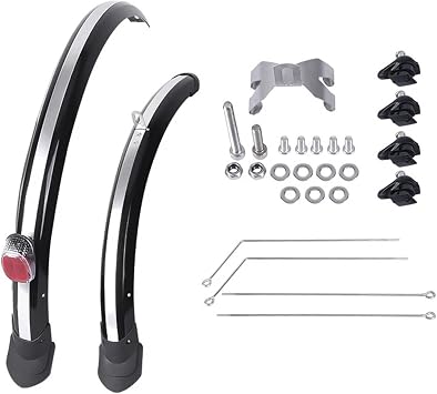 Bike Fender Set 20 inch Bike Mudguard Fender Front Rear Cycling Bike Mud Guard Folding Bicycle Wings fit use for 412 dahon V Brake Disc Brake Mountain Bike mudguardsD Brake Black Silver