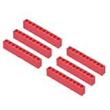 HARFINGTON 6pcs Plastic Hex Shank Screwdriver Bit Holder Organizer 10 Holes 1/4 Inch Plastic Drill Bits Storage Case for Any 1/4