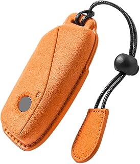 ontto Leather Suitable for BMW X1 U11 U12 2025 ix1 ix2 i5 i7 2024 X5 X7 2026 X3 G45 X6 F96 520d 2023 Accessories Key Case Car Key Case Cover Protective Key Case-B Orange