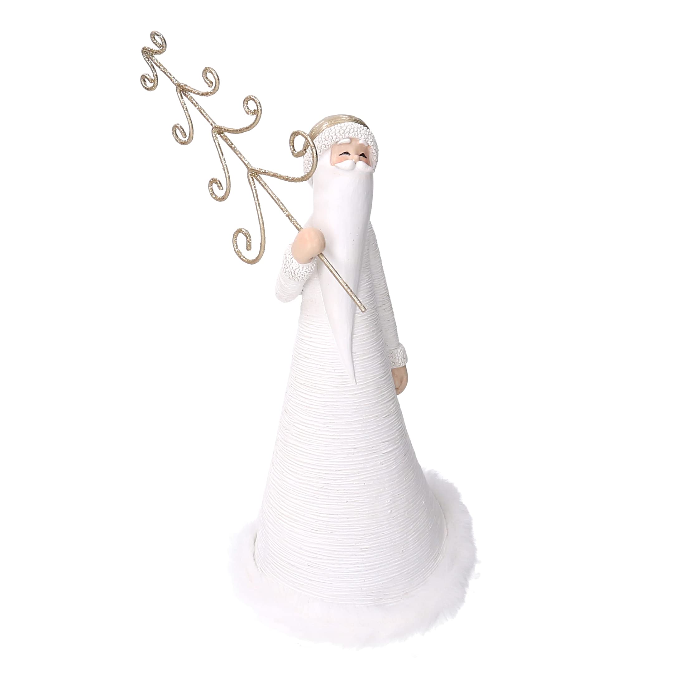 Vacchetti GiuseppeStatue Resin Santa Claus with Treewhite