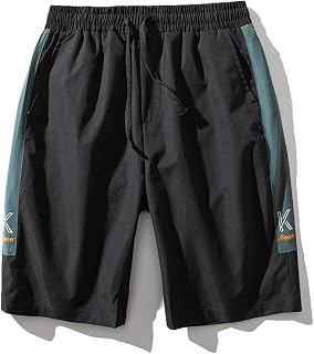 LindoMaker Mens Workout Shorts Stretchy Quick Dry Gym Training Shorts Slim Fit Bodybuiding Shorts Summer Biker Shorts with Pockets
