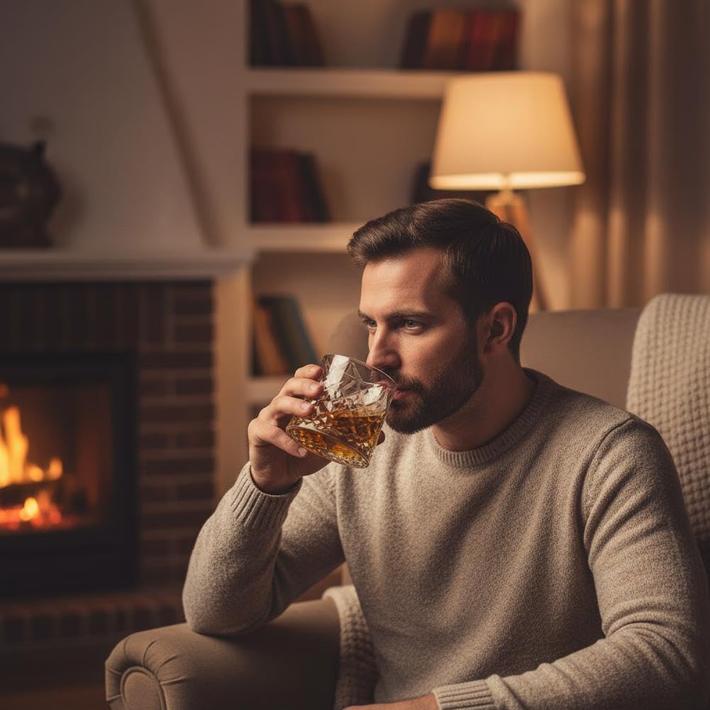 360-stopniowy obrotowy kieliszek do whisky, 2 sztuki obrotowego kryształowego kieliszka do wina z funkcją redukcji stresu, na urodziny, święta, Dzień Ojca, specjalne wydarzenia degustacyjne