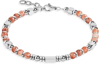 Womens Boho Adjustable Stackable Beaded Bracelets for Women Teen Girls Stainless Steel Natural Stone Link Bracelets for Women Non Tarnish Waterproof Handmade Bead Bracelet for Women Best Friend Bestie Mother Daughter Sister Gifts for Happy Birthday Grad Graduation Retirement