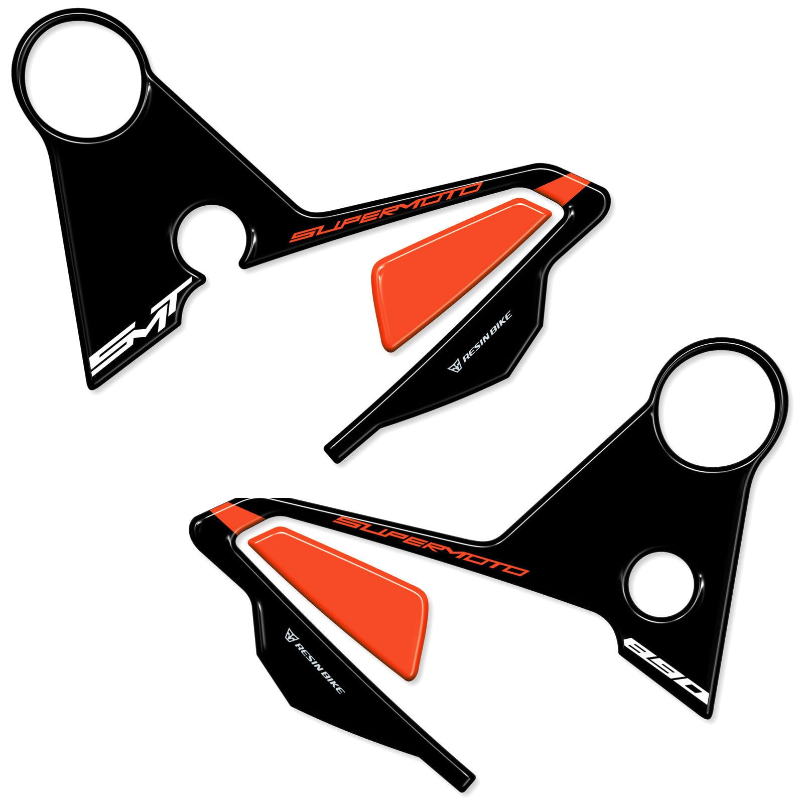 Resin Bike Aufkleber Motorrad Kompatibel Mit KTM 890 SMT 2023-2026. Grip Motorrad-Fersenschützer vor Stößen und Kratzern. Klebstoff Harz Aufkleber Set - Stickers Made in Italy