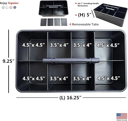 Miniatura 4 de Carrito portátil grande comercial, apilable, negro, para suministros de limpieza, herramientas, organizador de transporte multiusos fabricado en