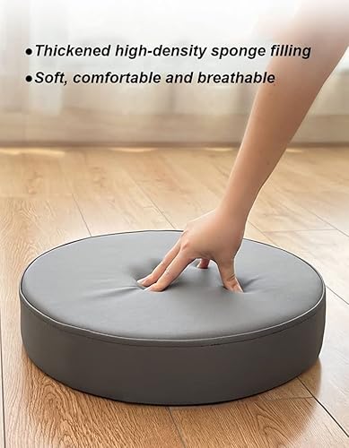 Miniatura 3 de Tophacker Cojín redondo antideslizante para silla, cojín de cuero para silla de comedor, sala de estar, patio, taburetes de bar (color 3, tamaño