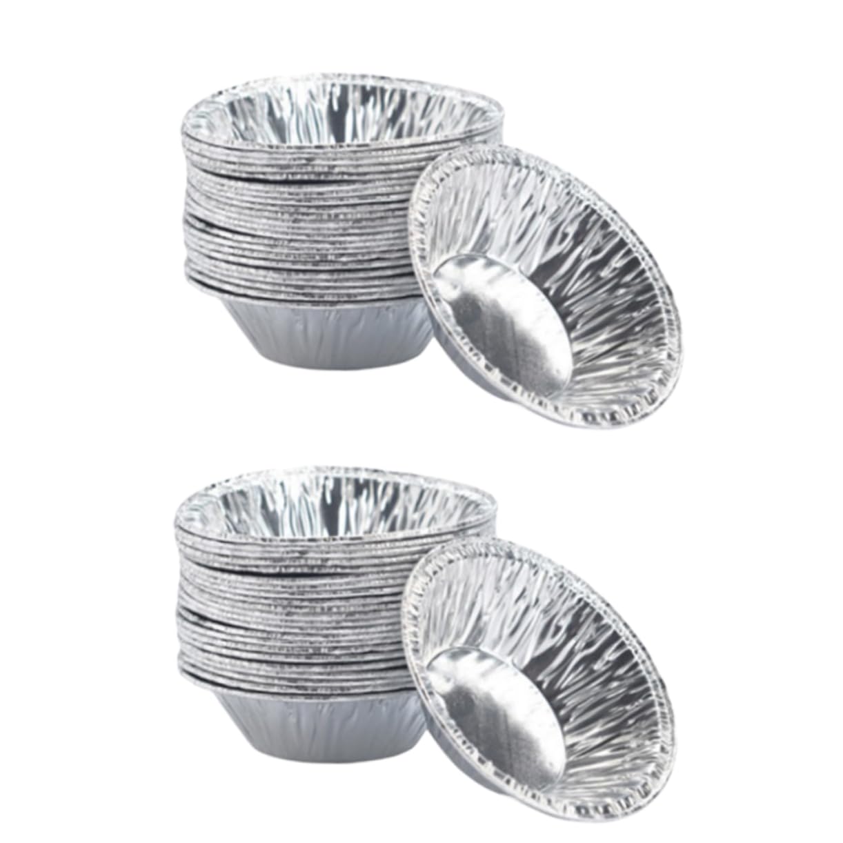 MAGICLULU 600 Piezas Sartenes Para Tarta Taza De Pastel De Aluminio Tazas De Muffins De Metal Molde Para Mini Quiches Molde De Bandeja Tazas De Tarta De Huevo Antiadherente Mollete