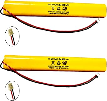 2 Pack ELBB003 ELB-B003 BAT9.6V700 9.6v 900mAh Exit Sign Light Battery ELB-B004 ELBB004 BBAT0044A BAA-96 BBAT0043A