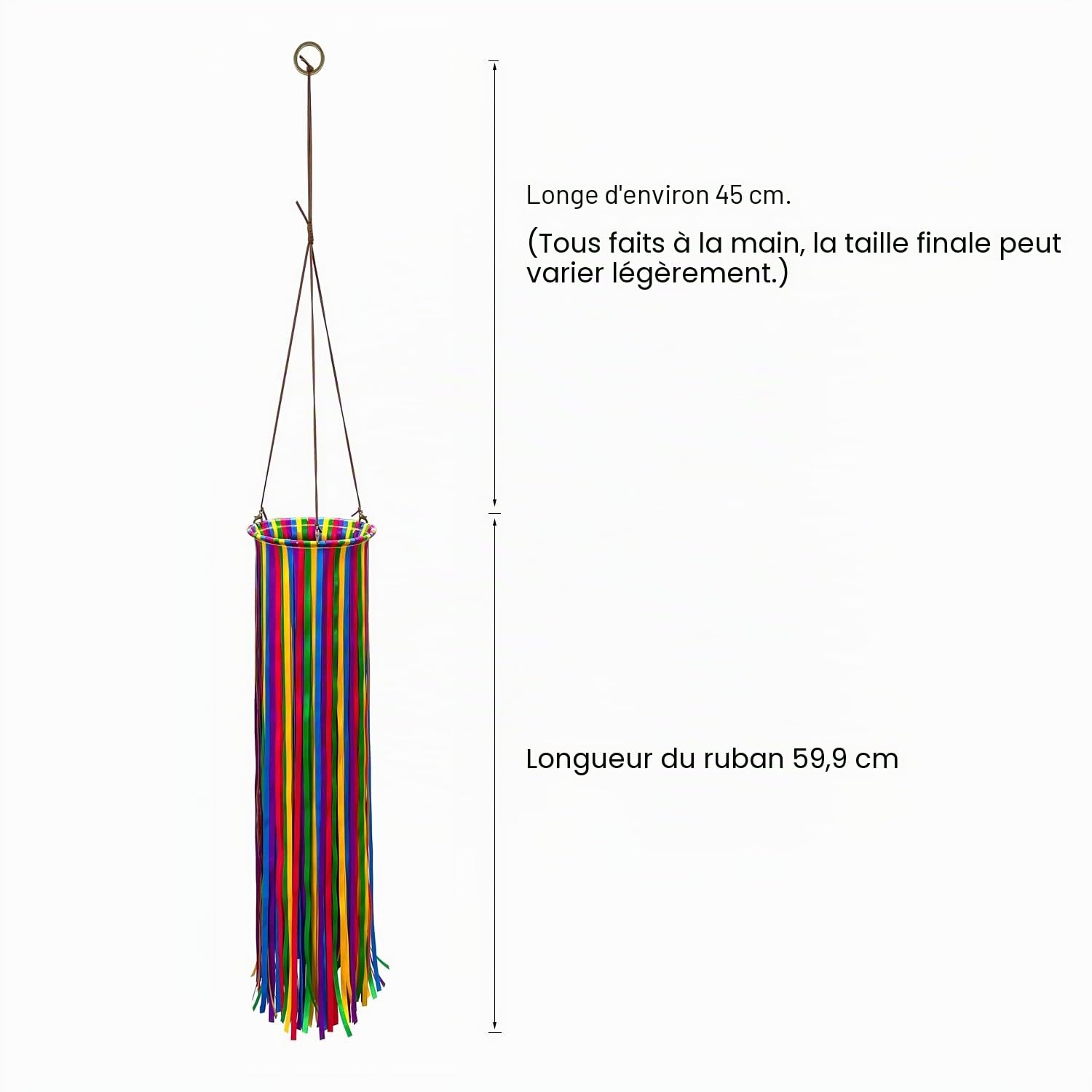 WS41-01 Serpentin en ruban de satin, décorations extérieures pour votre terrasse, jardin, cour, quai et camping-car, 104,3 cm