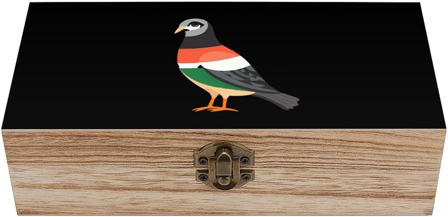 Peace Palestinian Free Funny Storage Boxes with Lid Wood Home Organizer