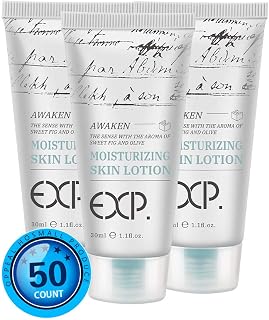 OPPEAL EXP Daily Moisturizing Skin Lotion Travel Size in Bulk, 50 Pack x 1.05 Fl Oz, Mini Portable Size Body Lotion, Sweet Fig & Olive Scent