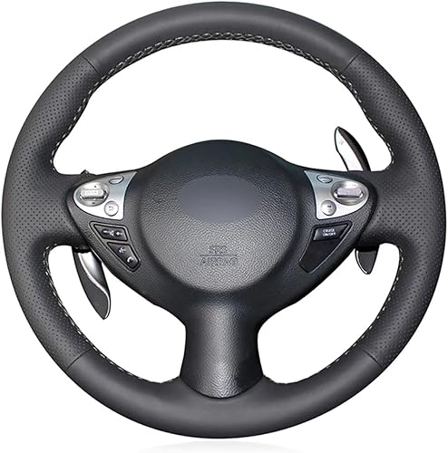 Funda de volante para Nissan 370Z 2009-2020, cubierta de volante de puntada, cubierta de volante de automóvil, funda de cuero para volante,