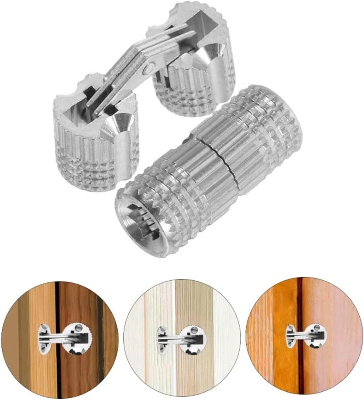 Brass Hinges 8-16mm Cylindrical Concealed Door Hinge Gold Silver Invisible Furniture 1PCS(M16-gold)