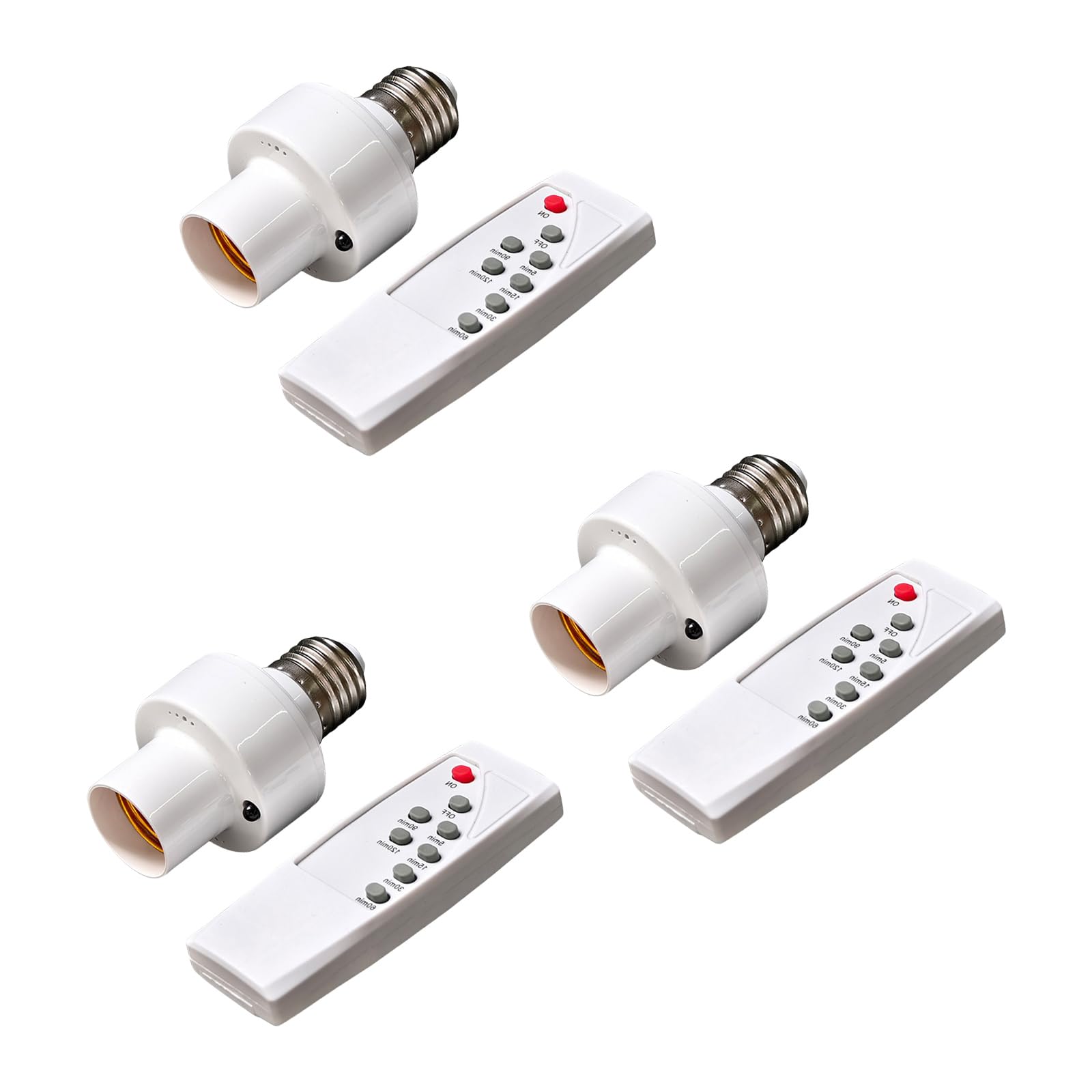Jazuaiao E27 Base Lamp Holder for Closet Basement Remote Control Light Socket Switches Bulbs Switches Remote Control Bulb