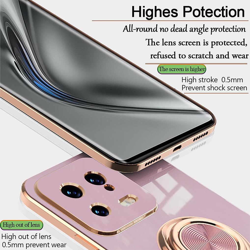 SEAHAI Cover per Xiaomi Redmi Note 13 PRO 5G / Poco X6 5G, Custodia Sottile ed Elegante in Silicone TPU, Glitter Placcatura Phnom Penh Design Cover