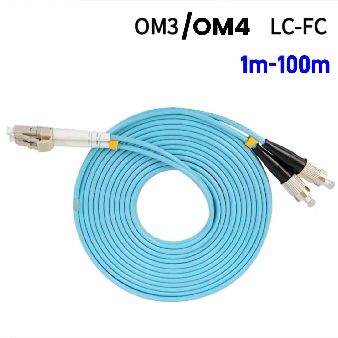 Câbles de raccordement à fibre optique LC-FC OM3 OM4 Duplex 1-100m (5m, 10pcs/OM3)