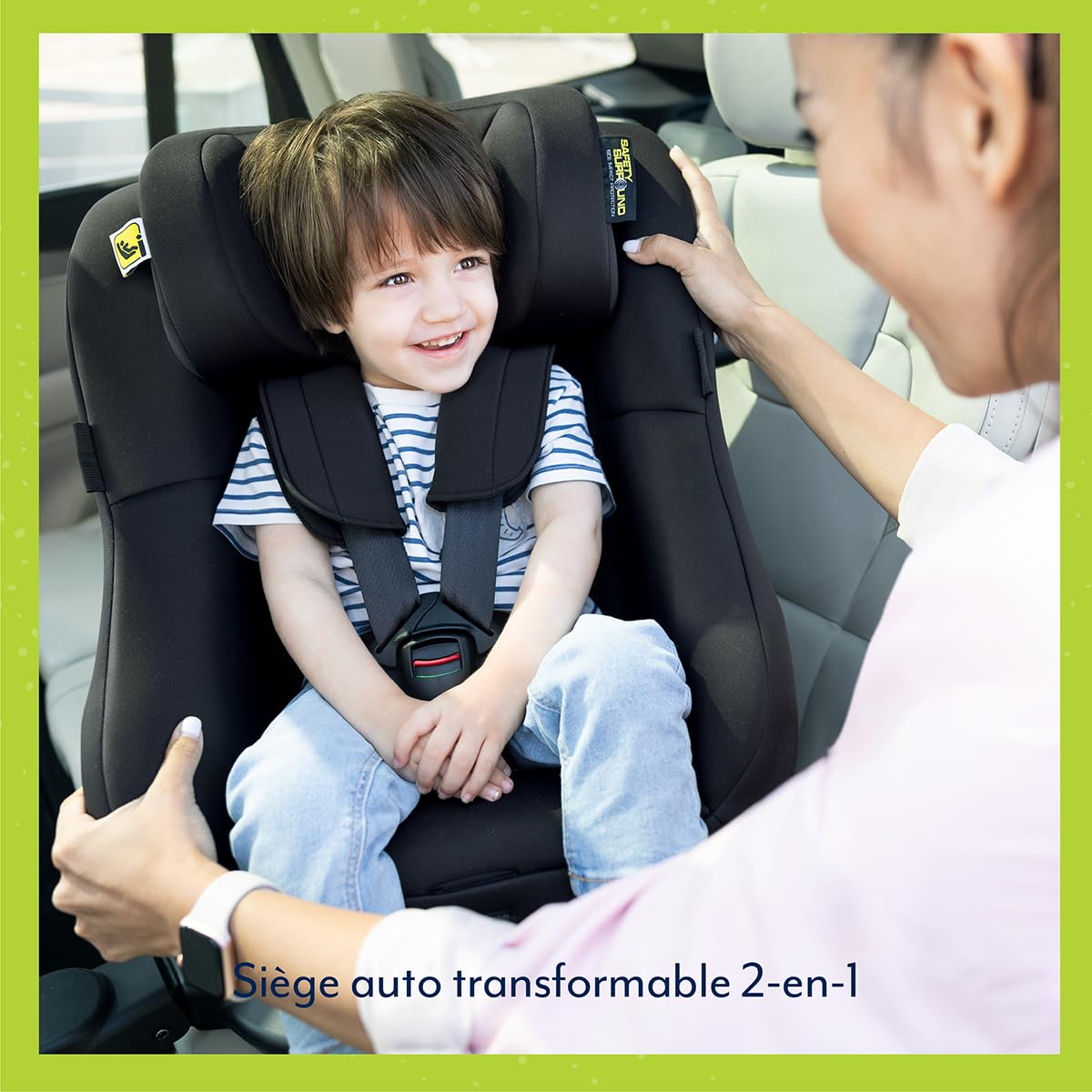 Graco Turn2Me i-Size DLX R129, siège-auto rotatif à 360° ISOFIX, de 40 à 105 cm (de la naissance jusqu'à environ 4 ans), harnais à 5 points et position allongée, barre anti-rebond, noir, Midnight