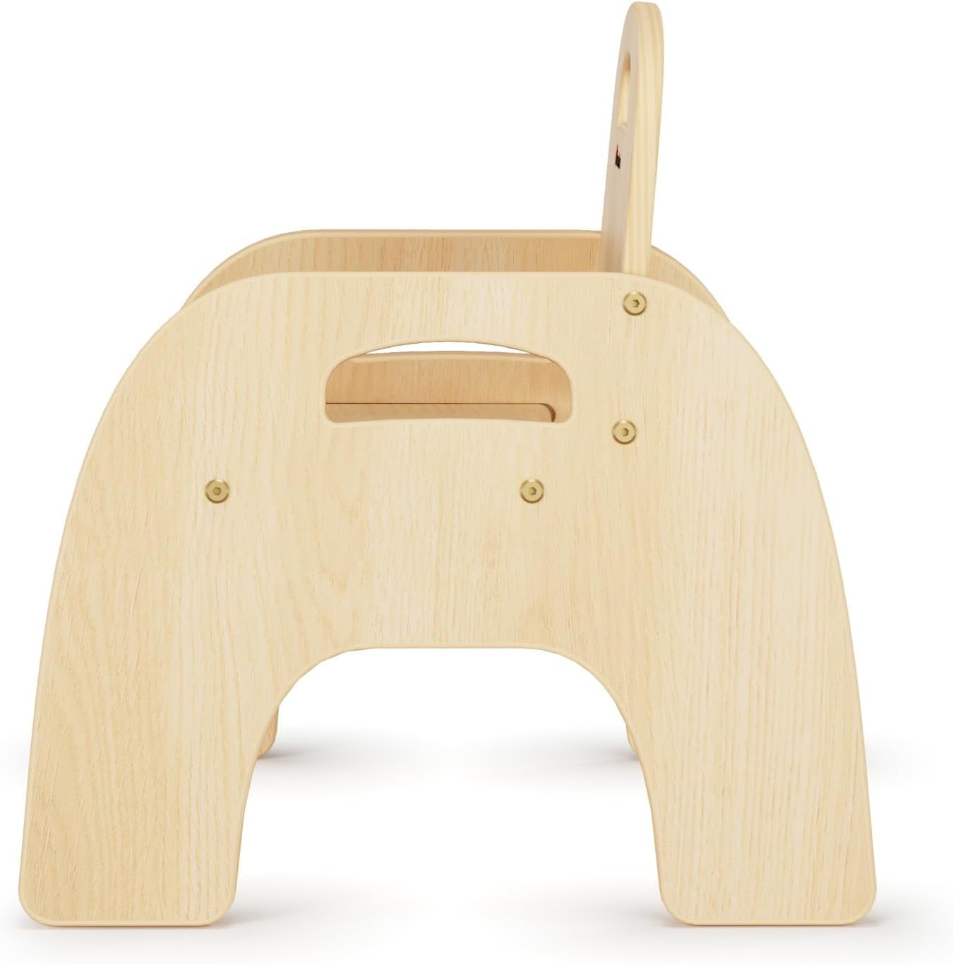 Foundations Simple Sitter Low Wood Feeding Chairs Multipack, Wide No-Tip Base, Adjustable Safety Harness, Stackable Wood Toddler Chairs with Food Service Grade Finish, 2 Pack (9 inch) image 4 of 8 B0CSDZWG8R