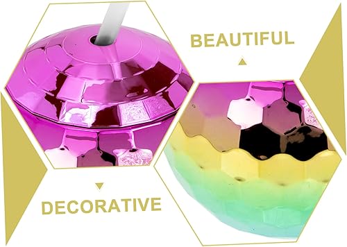 Miniatura 2 de 10 piezas de bola de pajita, bar, taza de cóctel, jarabe para beber cardo, botella de té, discoteca, discoteca, copas de bebida de los años 80, vaso