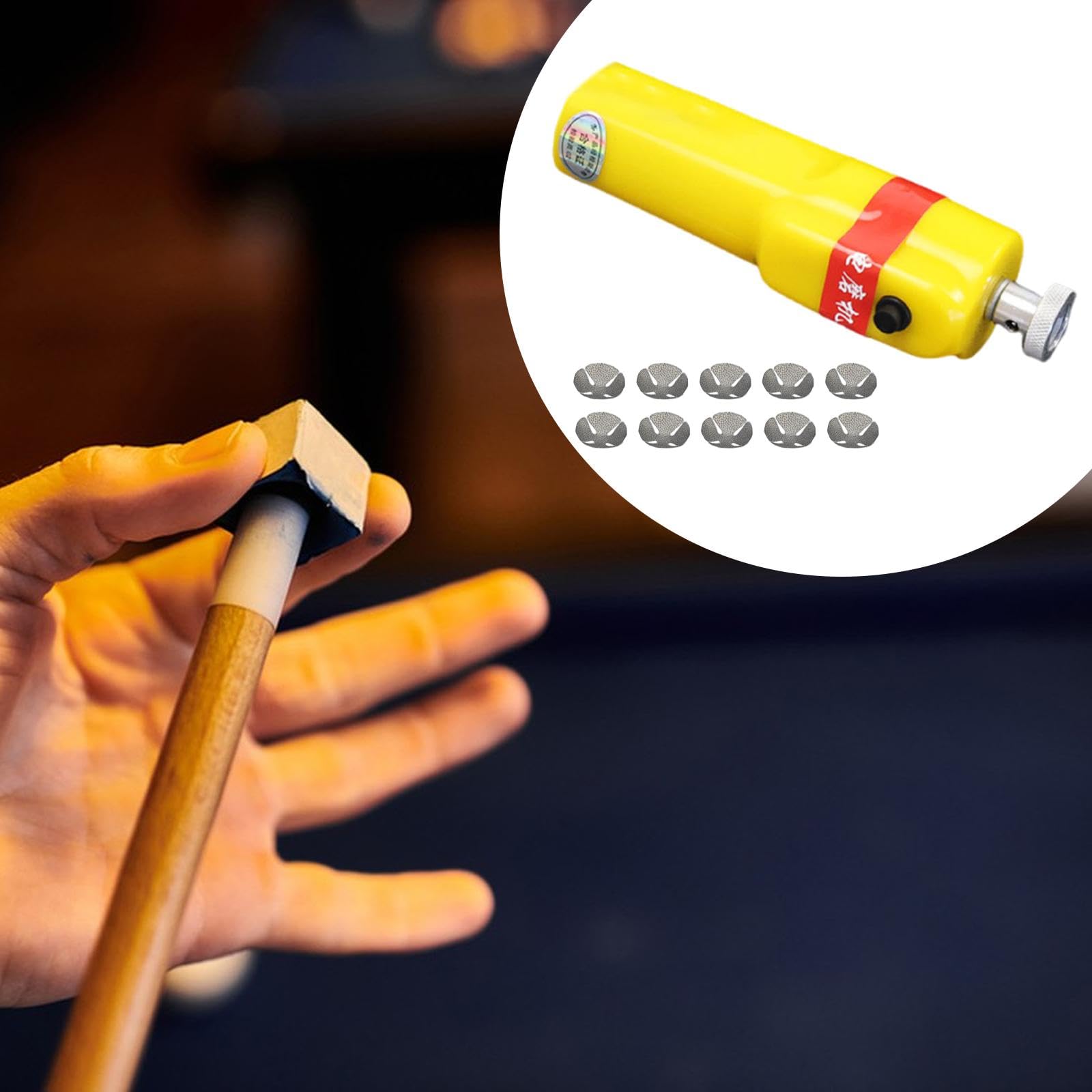 Elektrisches Pool Queue Spitzen Werkzeugset, Tragbares Zubehör, 6,3 X 1,8 X 1,6 Zoll, Professionelles Reparaturwerkzeug, Schleifmaschine