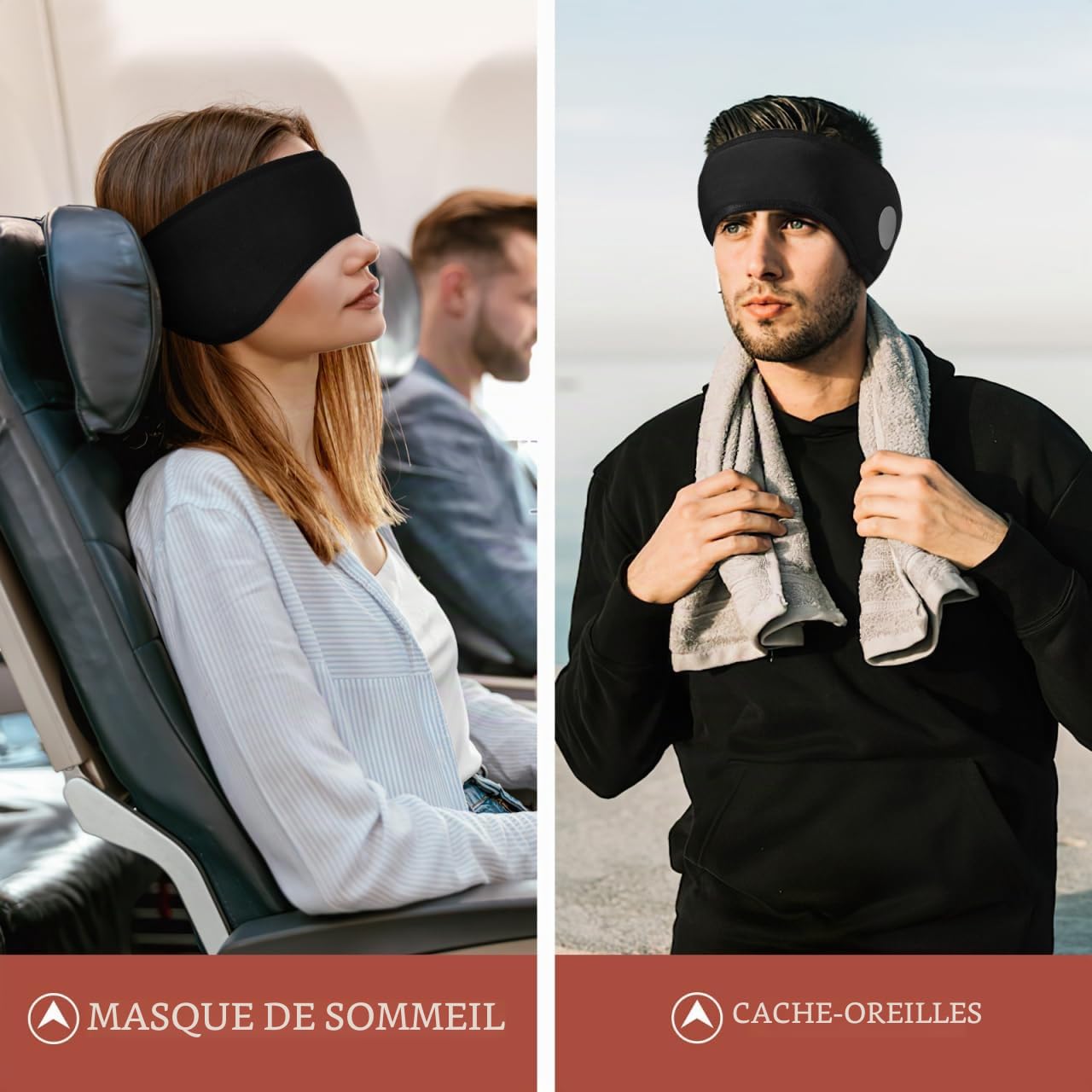 UPKOCH Cache-Oreilles De Sommeil En Polaire Avec Bandeau Ajustable Protection Auditive Anti-Bruit Pour Dormir Chaud Confortable Pour Femmes Et Hommes Activités Extérieures Hiver