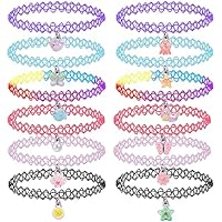 12PCS Gargantilla Collar Set para Niños Adolescentes Niñas