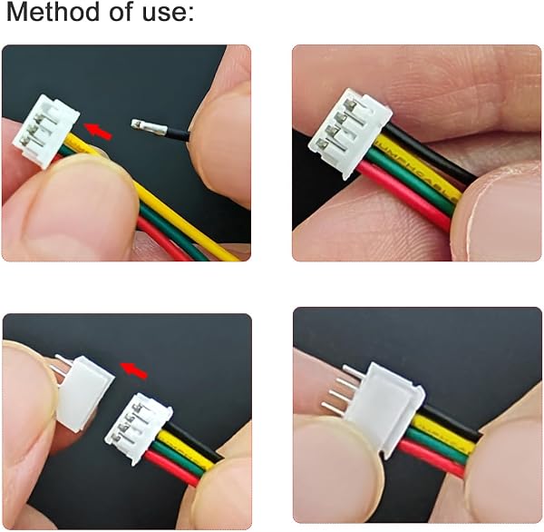 Lyeteung 420 Stück JST-ZH 2/3/4/5/6 Pin Gehäuse Adapter Kit - Stecker und Buchse Mit 26 AWG Vorgekräuseltem Kabeldraht und Pin-Crimpklemme (1.5mm, Einfach) - 5