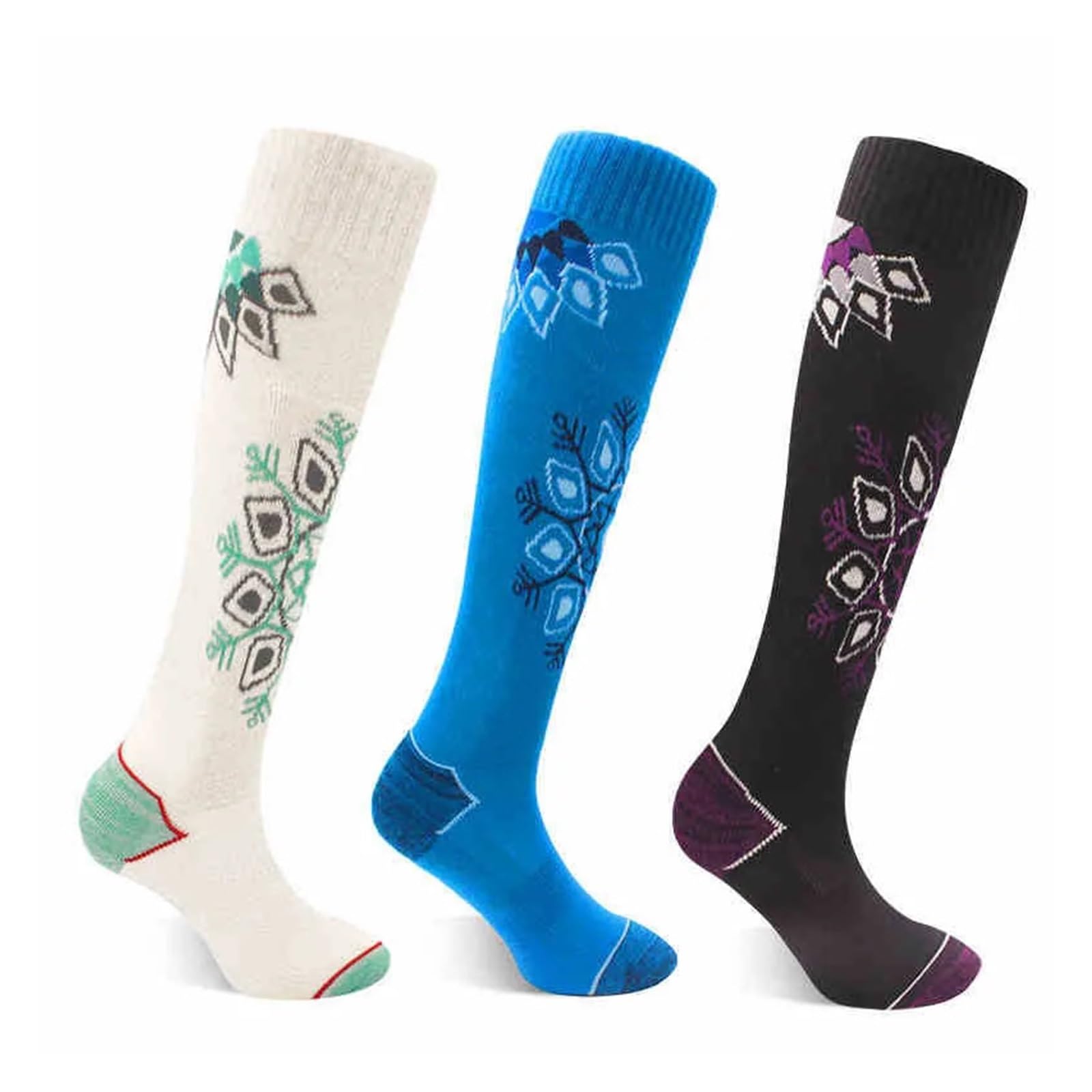 Chaussette de Ski Chaussettes de Ski d'hiver for Femmes, Sports de Plein air, Cyclisme, Alpinisme, Snowboard, Hommes et Enfants, Bas Chauds imperméables(Royal Blue,M - Man)