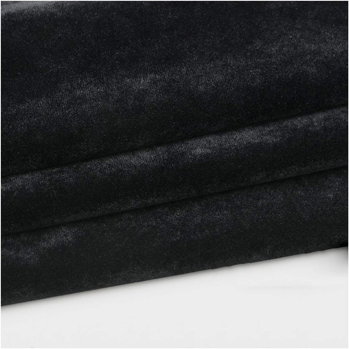 LNNW Tissu Tissu en velours de 150cm largeur, rideau Polyester, artisanat, matériau rembourrage, noir et gris pour habillement,couture