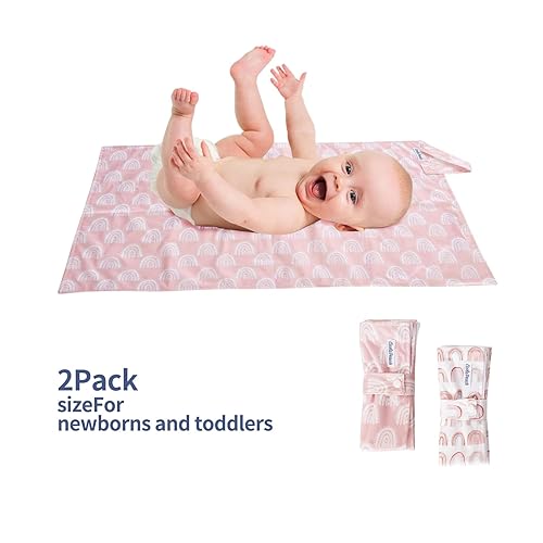 Miniatura 6 de Cambiador de pañales para bebé, cambiador portátil lavable, tapete cambiador de viaje plegable para bebé, regalos de ducha para recién nacidos,