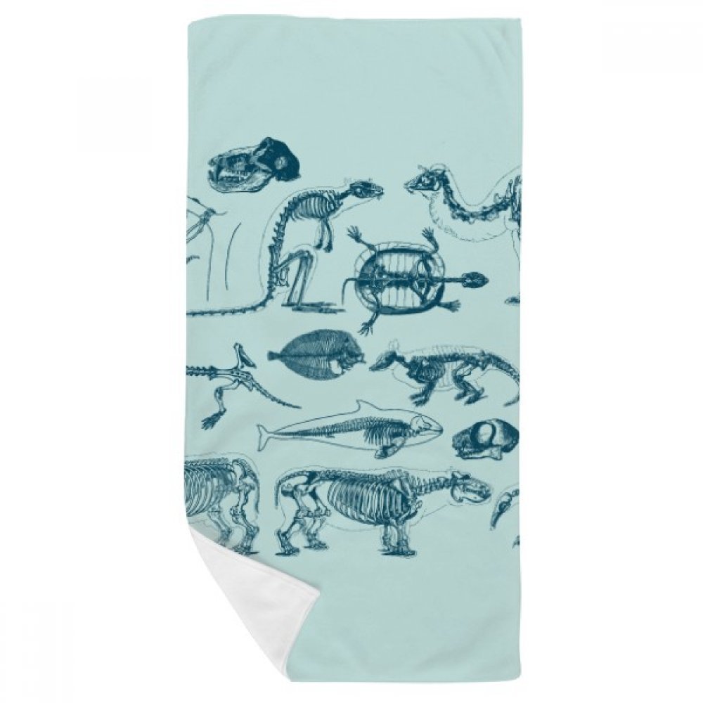 Serviette de bain motif os d'animal sketch illustrations douce 35x70cm multicolore