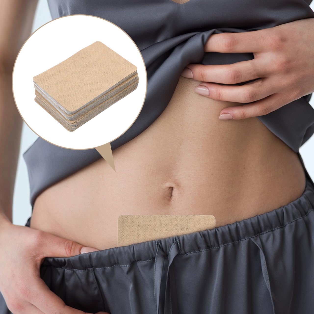 EXCEART 50 Stücke Kräuter Ingwer Pflaster Wärmepflaster Schmerzpflaster Selbsterwärmendes Fußpolster Wärmepads Nacken Schulter Körper Halswirbel Knie Fuß Schmerzlinderung Patch (Hellbraun)