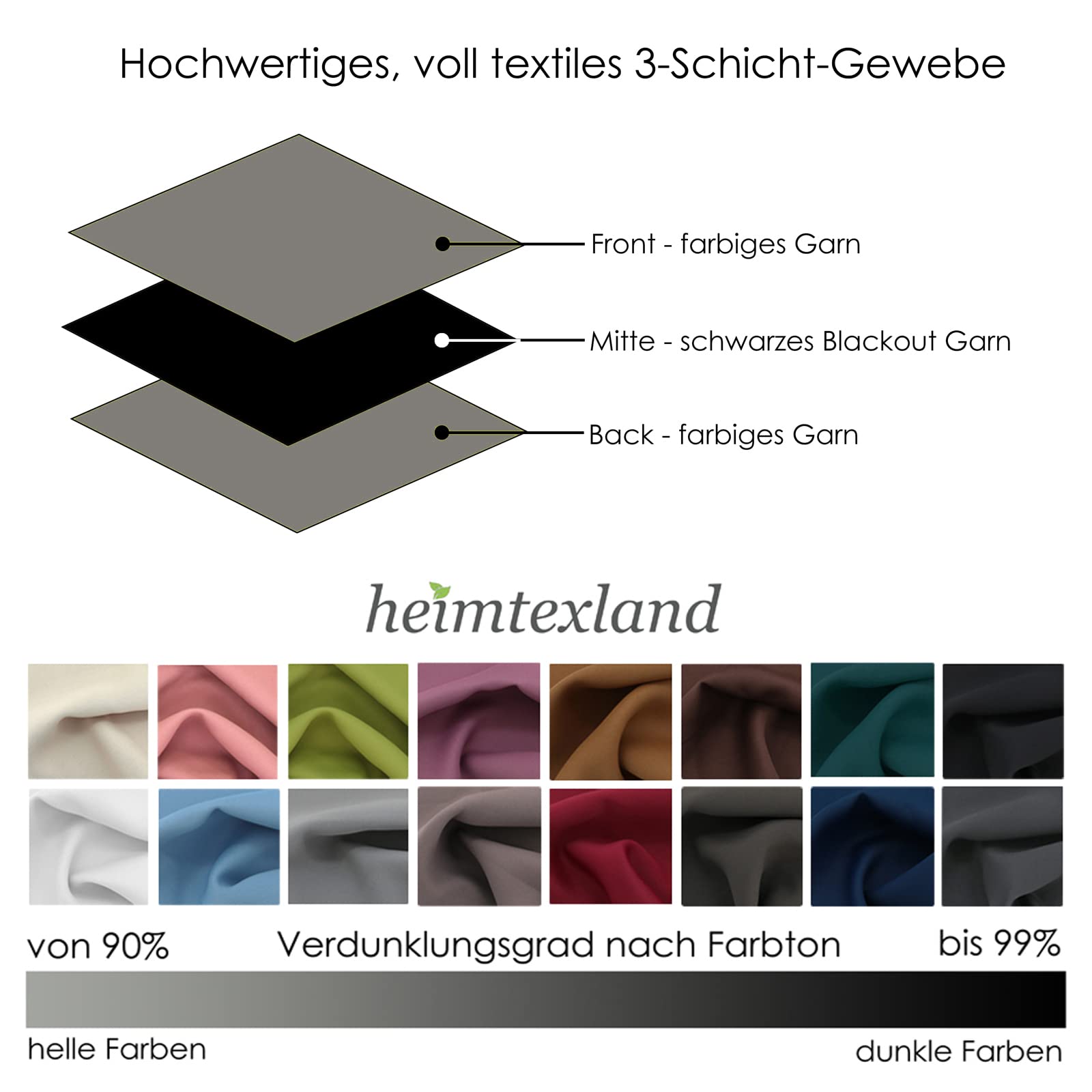 heimtexland ® XXL Ösenschal Verdunkelung HxB 245x275 cm Thermovorhang Verdunkelungsgardine Extra Breit Schlamm Braun Typ139