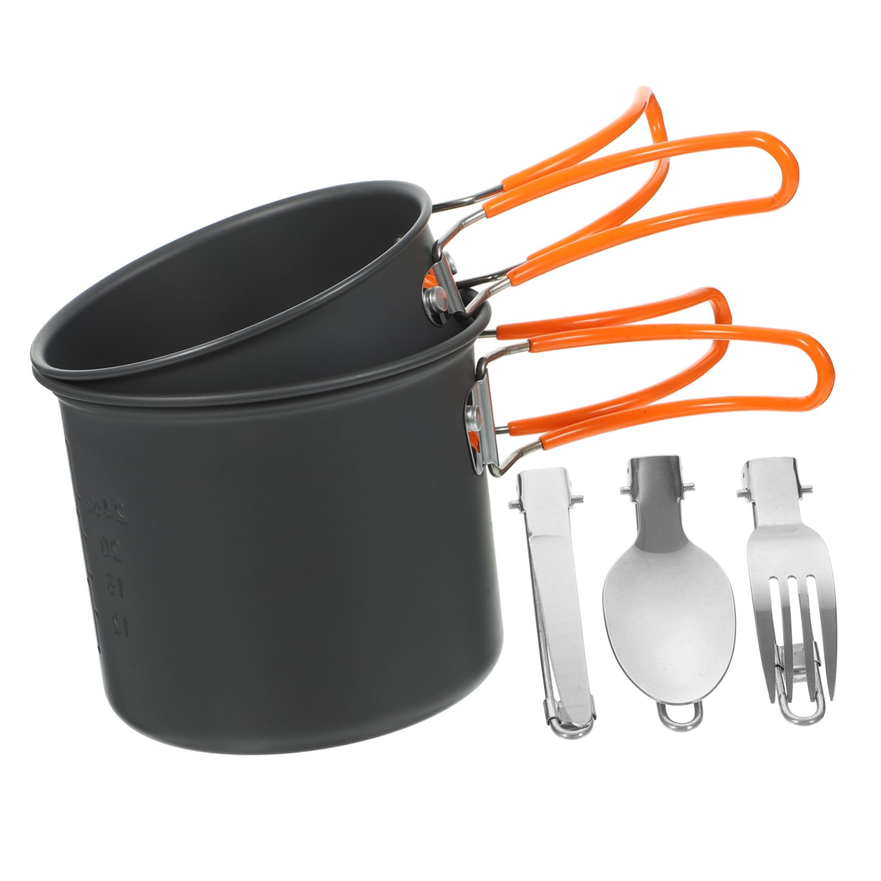 Mipcase 1set Camping Cookware Set Portable Metal Cooking Persons Lightweight Non-Stick Pots Utensils for Outdoor Camping Hiking Fishing and Barbecue