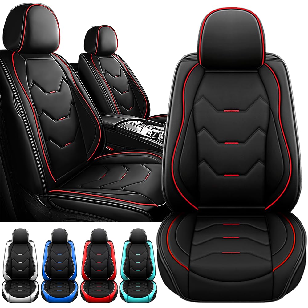 YuCenCar Seat Covers Fit for Nissan Juke 2011-2017,Waterproof & Wear-Resistant Car Seat Covers,Premium Leather Seat Covers,Non-Slip Car Seat Protector(2 Seats Standard,Black)