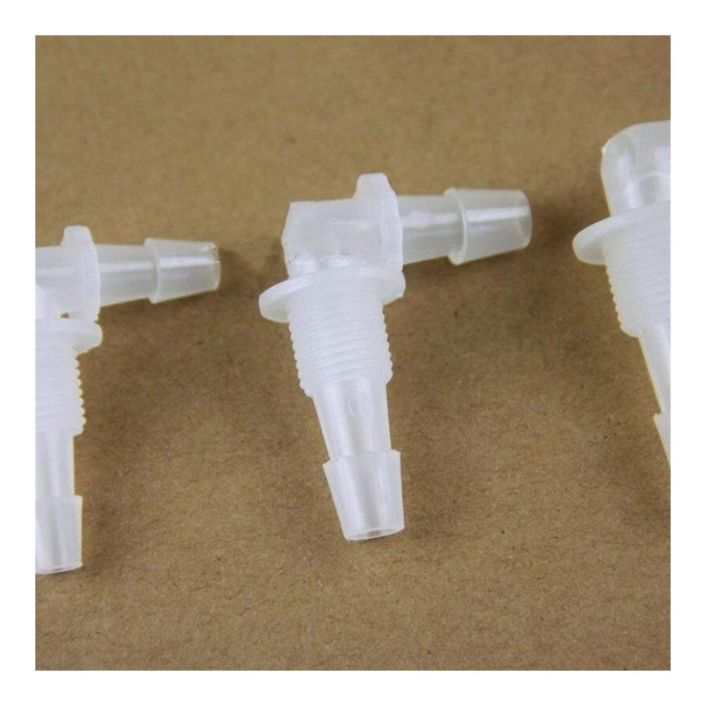 Conector de tubería 20 unids/lote M6 M8 G/18~G3/8 rosca a 2-11.1 mm PP Conectores de codo hexagonal Tuerca hexagonal Acuario Tanque de peces Accesorios de bomba de aire Juntas de manguera (Color: 11.1