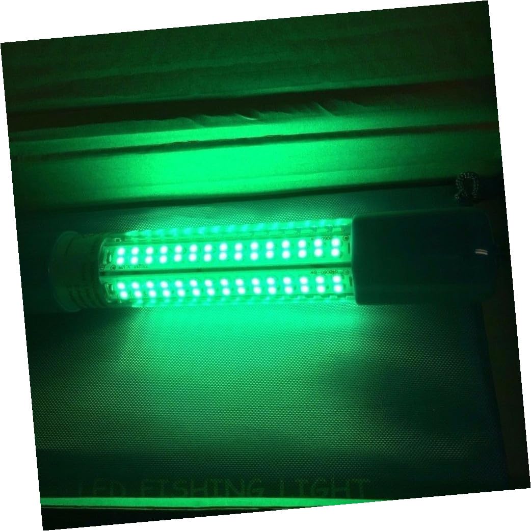 ORFOFE Lámpara de Pesca 13w Verde de Aluminio Ac/dc12-24v