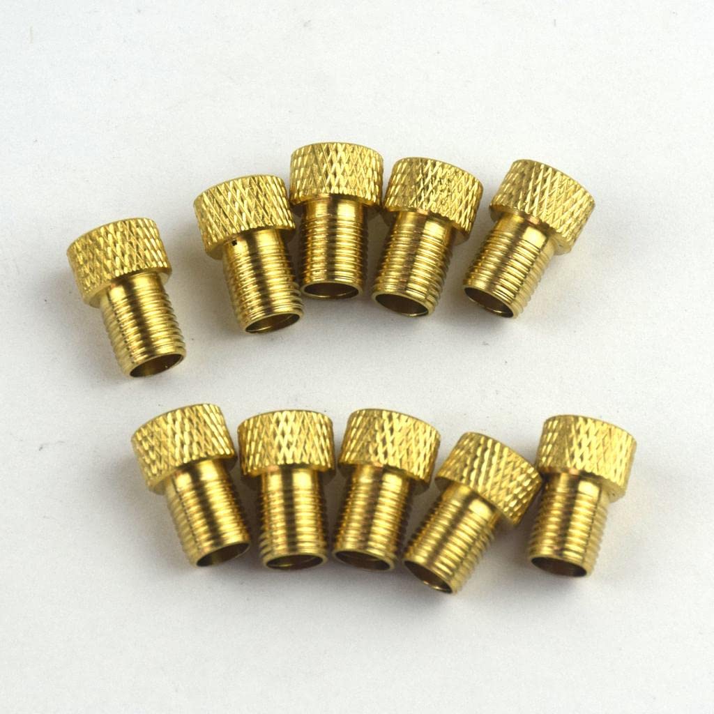 Aswadh 10pcs Car Bike Tire Tube Pump Presta to Schrader Valve Converter